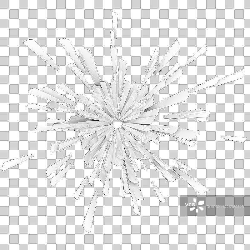 3D制作的辐射玻璃块图片素材