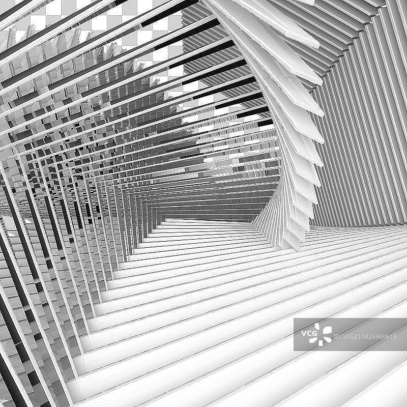 3D的几何隧道图片素材