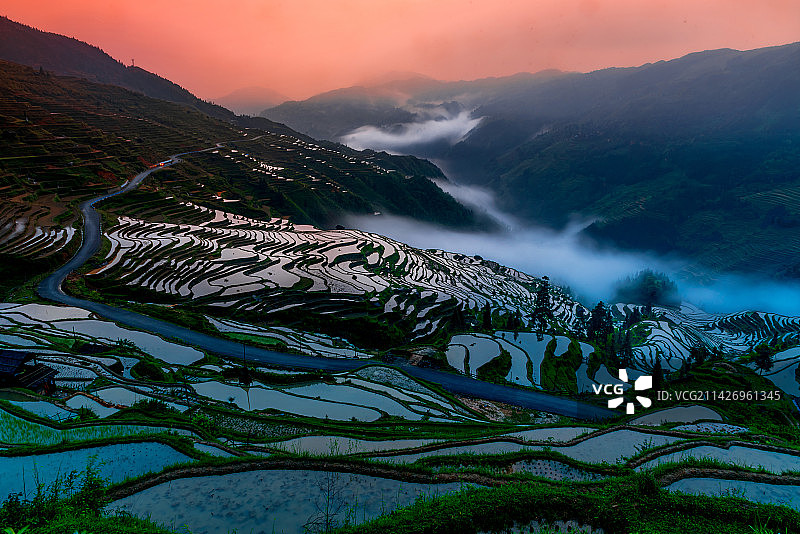 瑰丽加榜清晨（贵州省从江县）图片素材