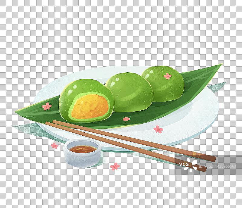 清明寒食节二十四节气文化习俗清明节青团美食图片素材