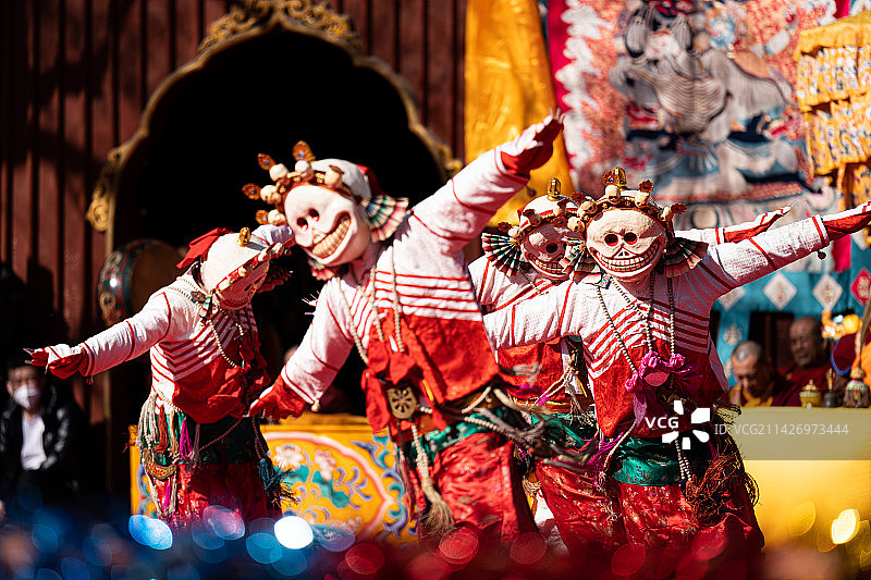 雍和宫藏历新年金刚舞图片素材