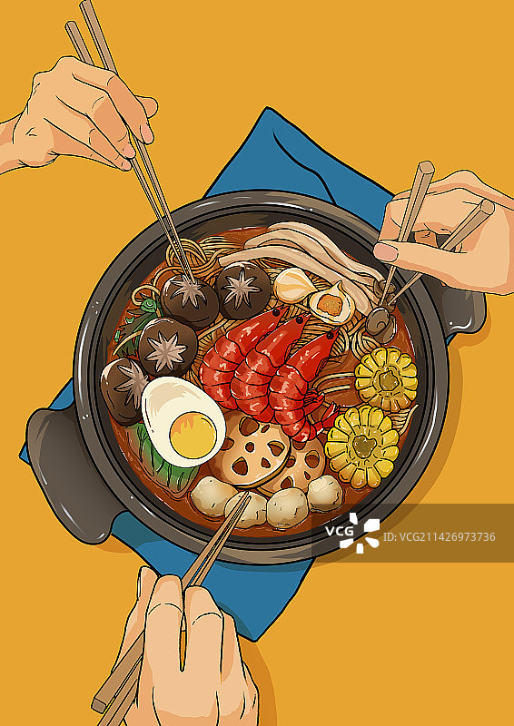 食物包装插画图片素材