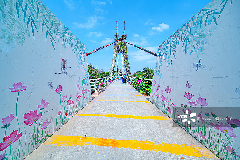 广州海珠国家湿地公园飞龙桥图片素材