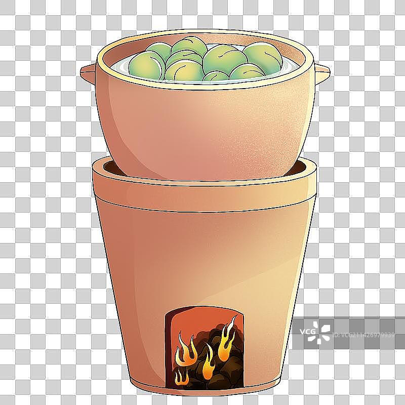 燃烧着的炉子图片素材