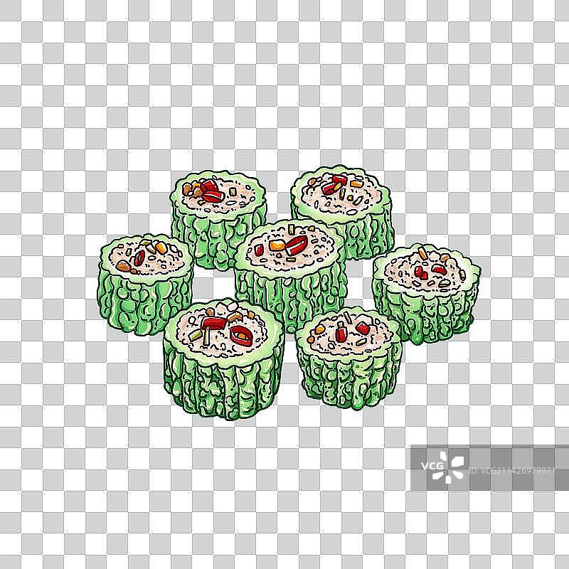 苦瓜酿肉图片素材