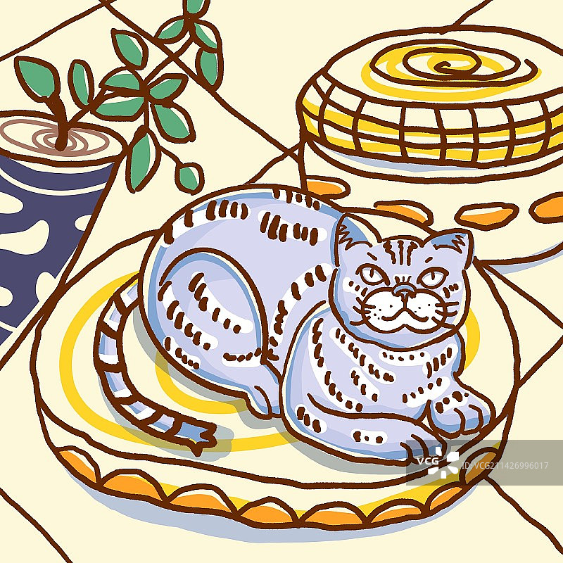 涂鸦猫咪图片素材