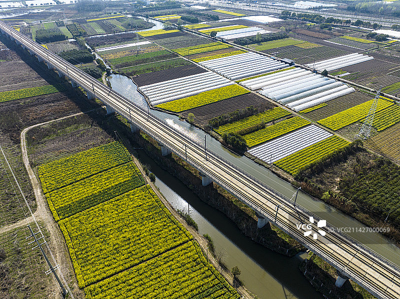 航拍安徽省芜湖市鸠江区二坝镇风光图片素材