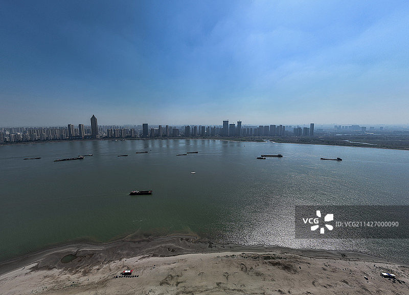 航拍安徽省芜湖市鸠江区二坝镇风光图片素材