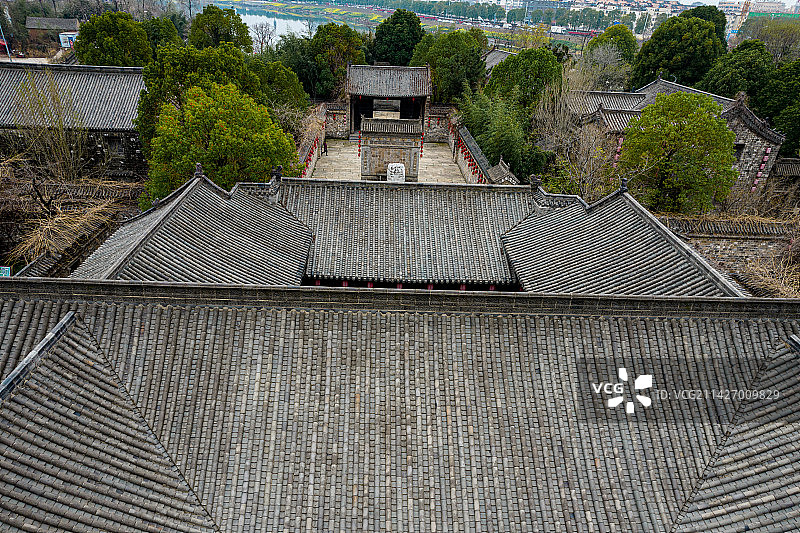 安徽阜阳市颍上县传统中国风古建筑图片素材
