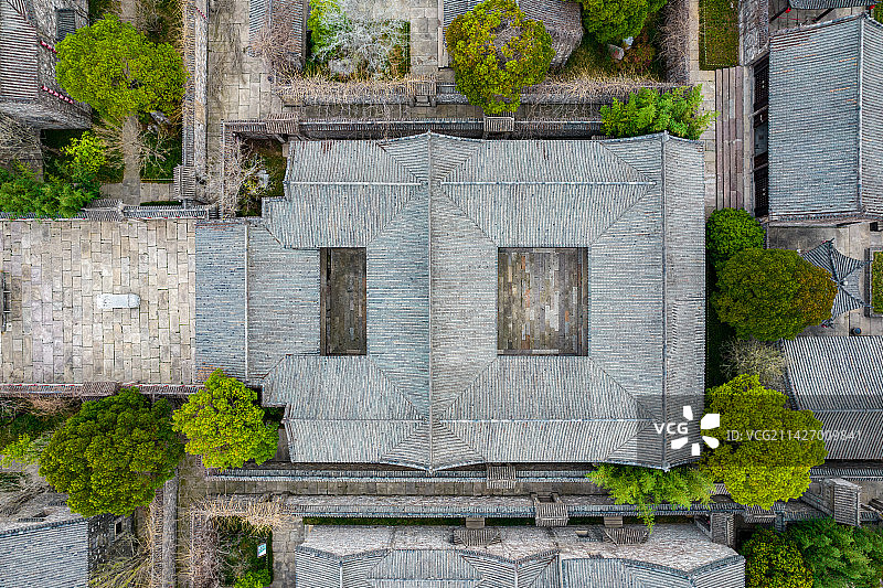 安徽阜阳市颍上县传统中国风古建筑图片素材