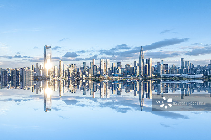 深圳天空之镜图片素材