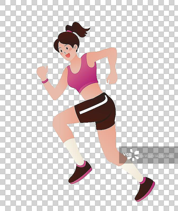 运动健身跑步的女人图片素材