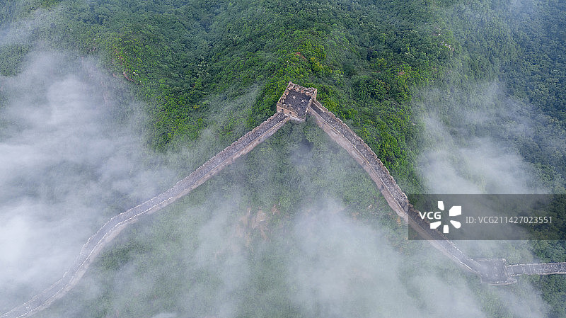 云海长城北京中国风光图片素材