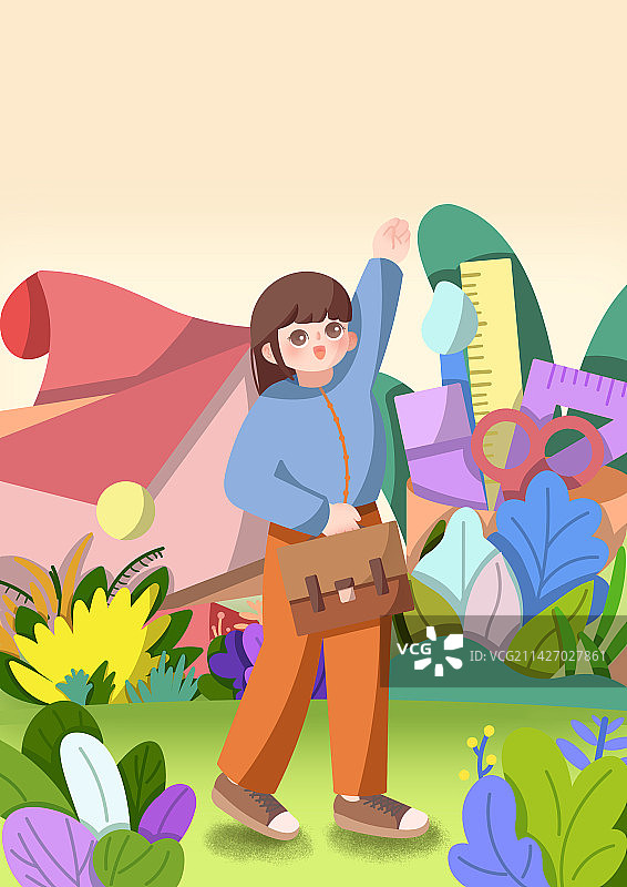 加油开学季图片素材