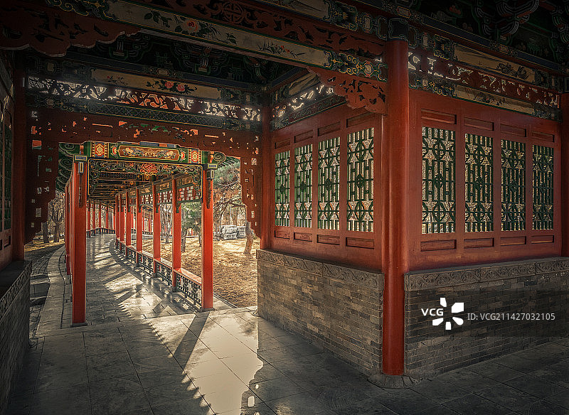 晋祠公园图片素材