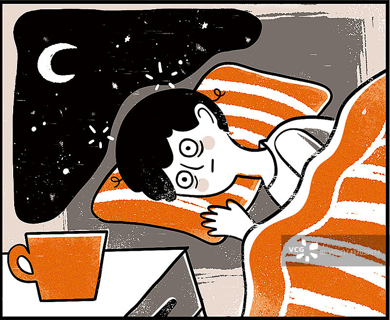 世界睡眠日睡不着觉图片素材
