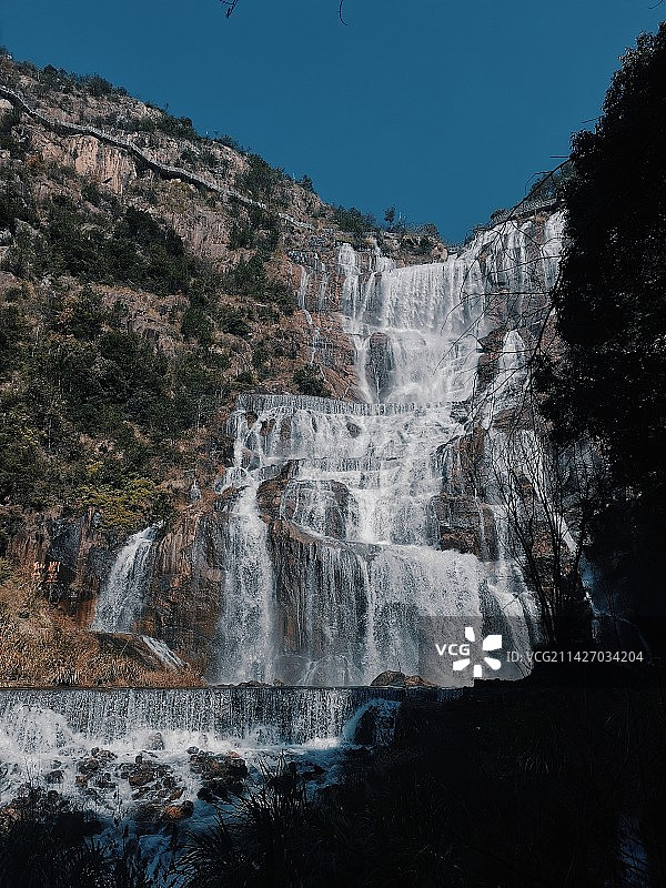 台州天台山大瀑布图片素材