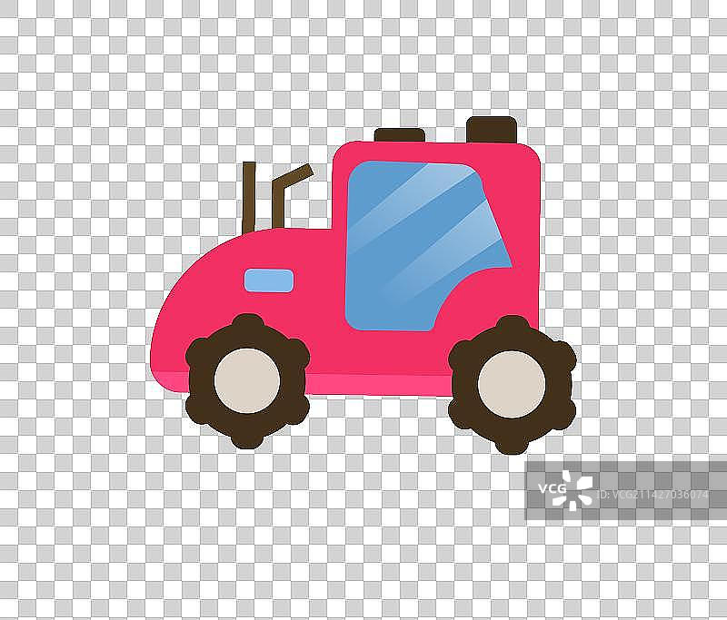 白色背景下农场车特写镜头图片素材