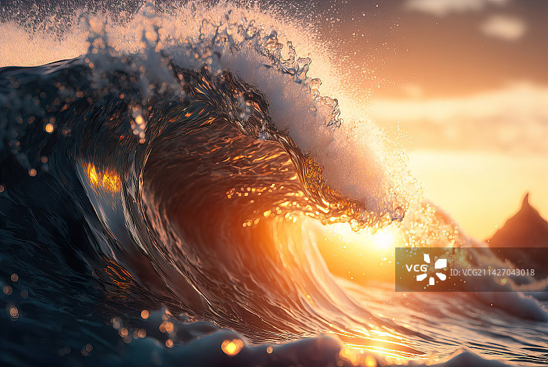 The waves and light海浪与光 2.0图片素材