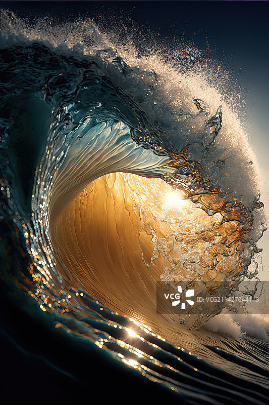 The waves and light海浪与光 2.0图片素材