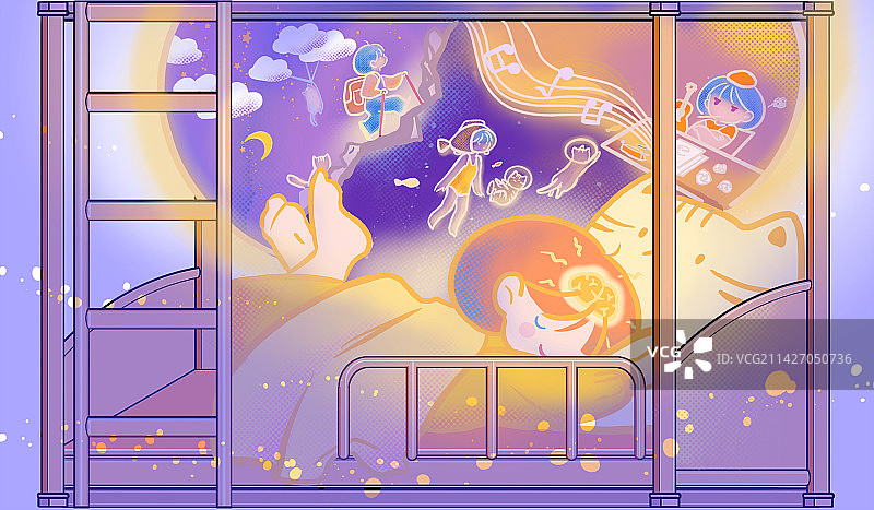 国际睡眠日失眠梦境图片素材