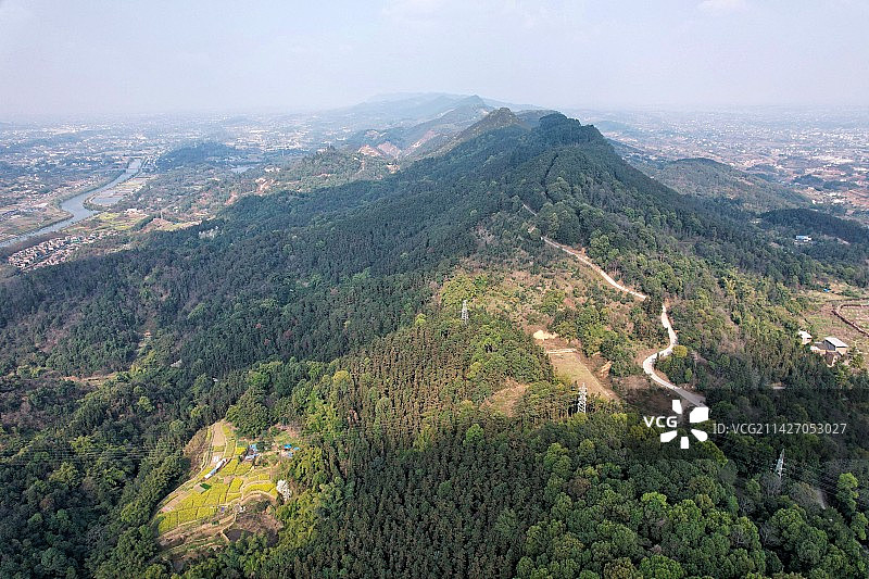 航拍泸县玉蟾山风光图片素材