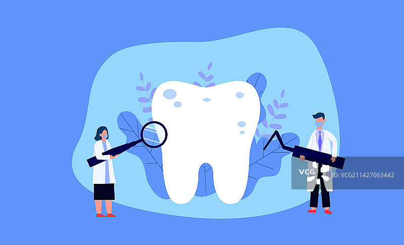 牙科牙齿健康矢量插画图片素材