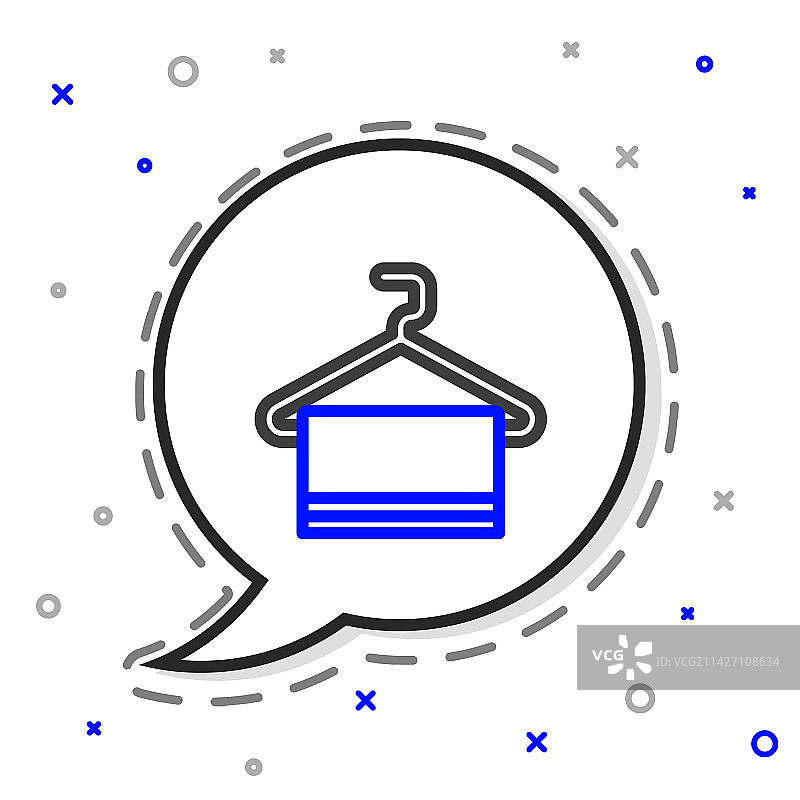 白色背景上的衣架毛巾图标图片素材