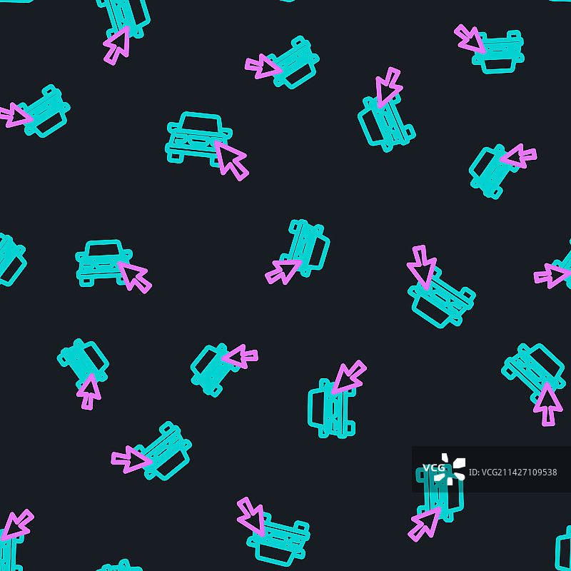 在线汽车共享图标（线条风格）图片素材