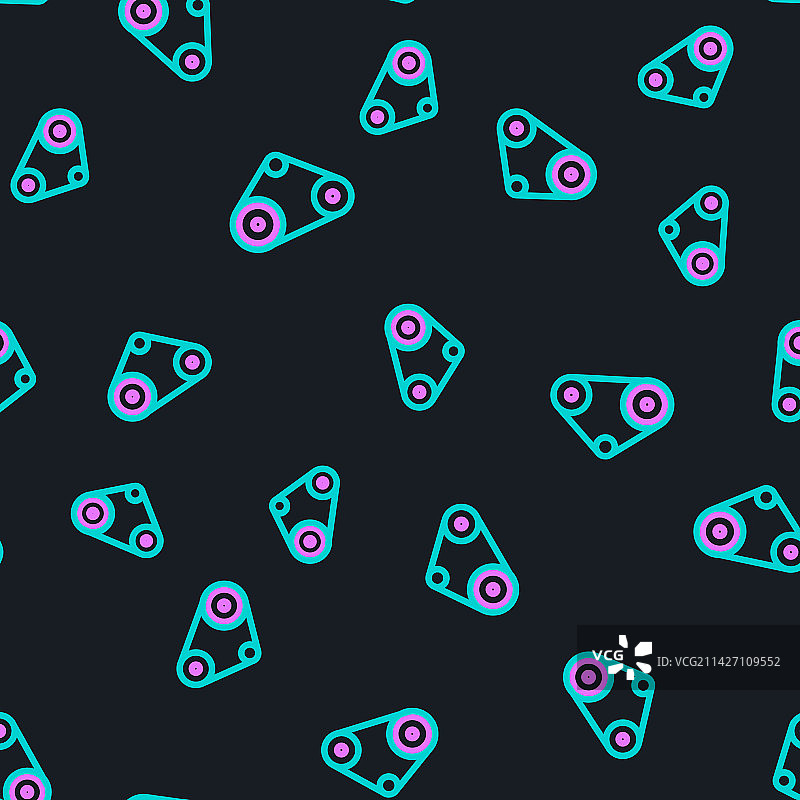 线条正时皮带套件图标无缝图案图片素材