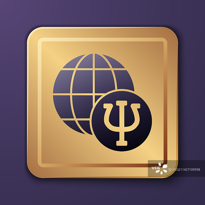 紫色背景上的紫色心理学图标图片素材