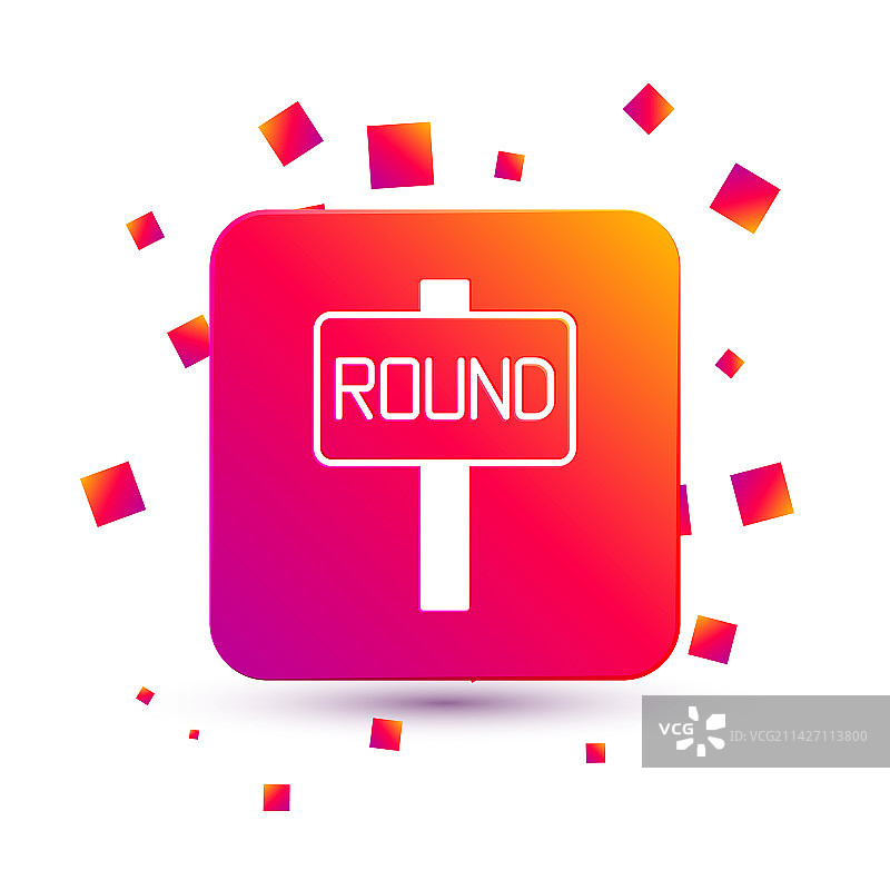 白色背景上的拳击台图标图片素材