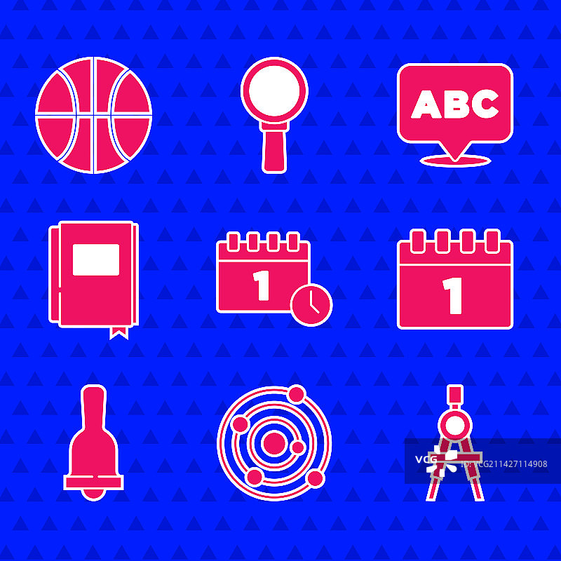 9月1日日期和太阳系日历图片素材