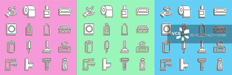 牙膏湿巾刷子组合图片素材