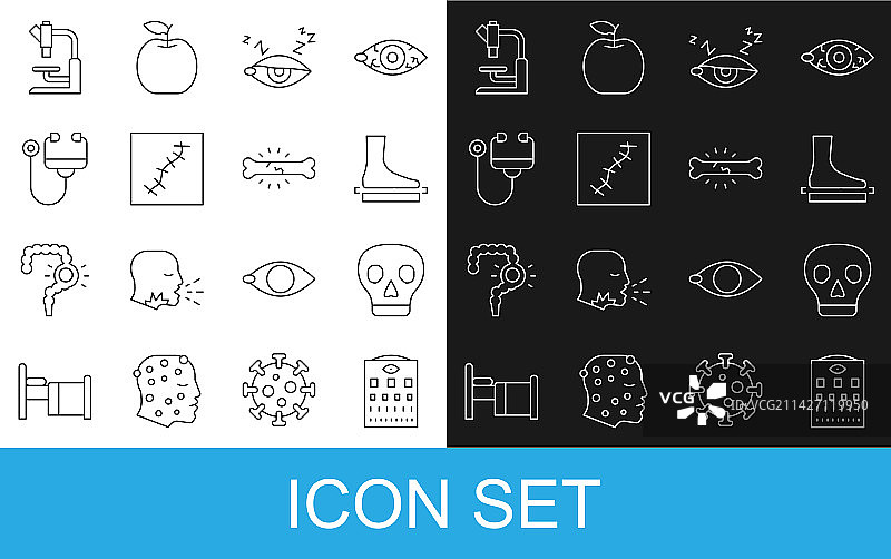 视力检查表和扁平足图片素材