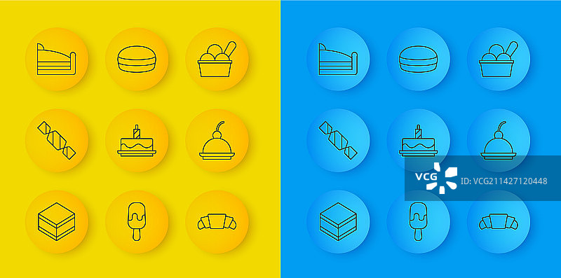 布朗尼巧克力蛋糕糖果蛋糕线条图片素材