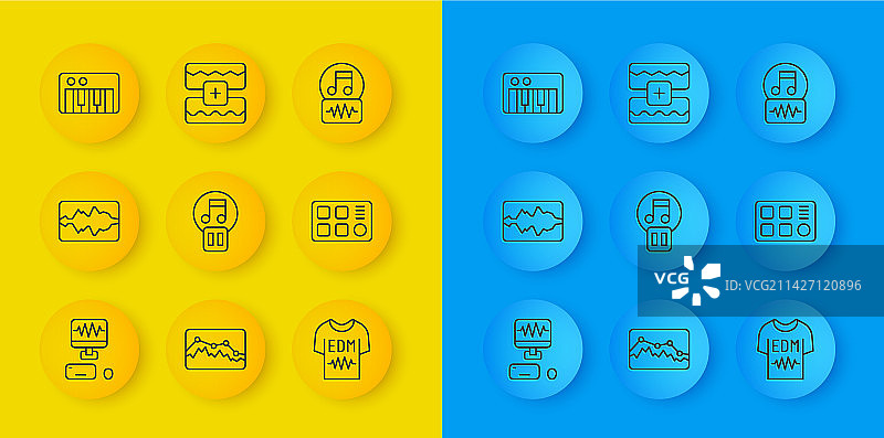 音乐录音室波形均衡器设置图片素材