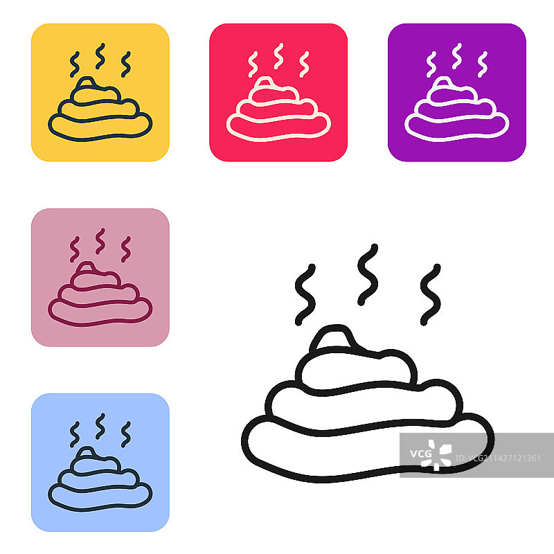 白色背景上的黑色线条垃圾图标图片素材