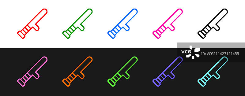 警用橡胶警棍图标图片素材