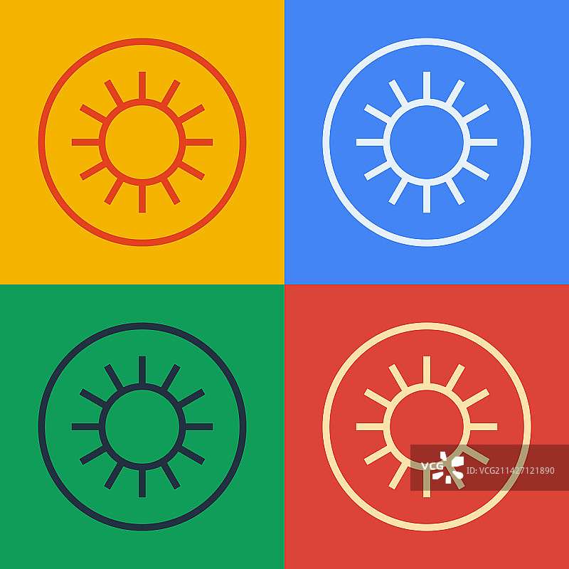 波普艺术风格太阳图标图片素材