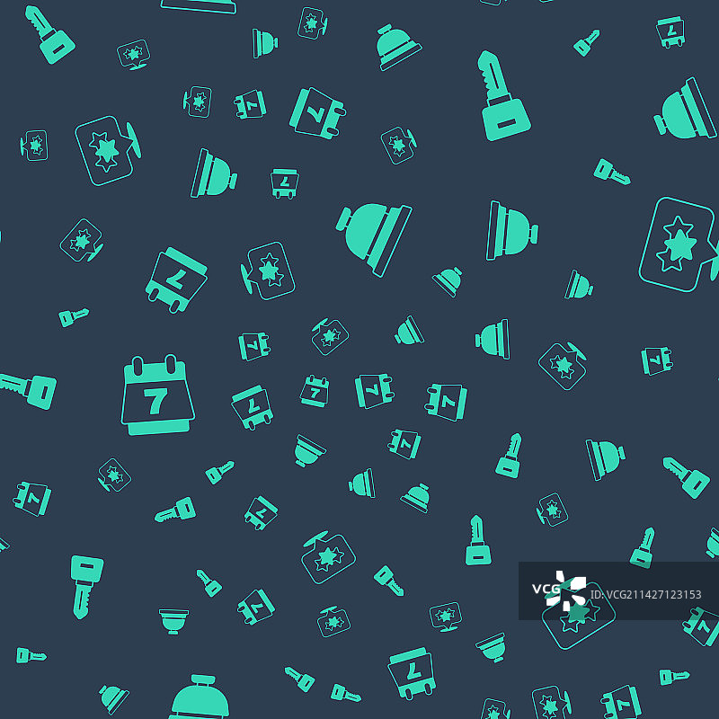 酒店服务铃、门锁、钥匙预订图片素材