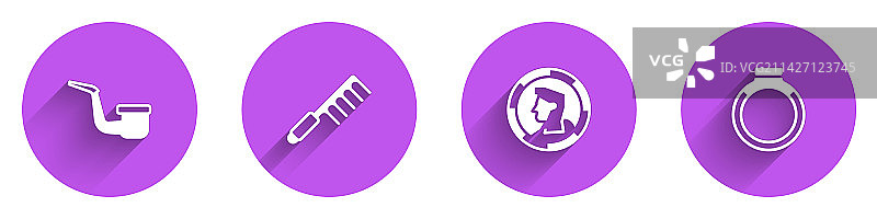 烟斗、发刷、古币和金币图片素材