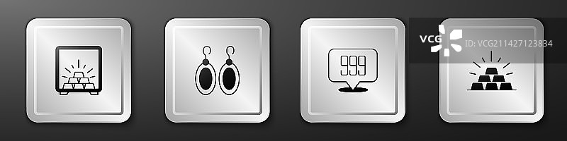 带金条耳环24K黄金安全设置图片素材