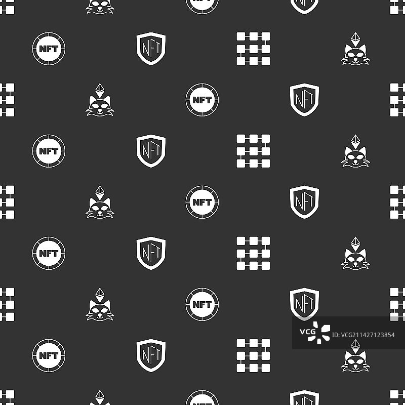 NFT区块链技术数字加密艺术图片素材