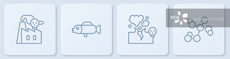 工厂烟雾和有毒气体云图案图片素材