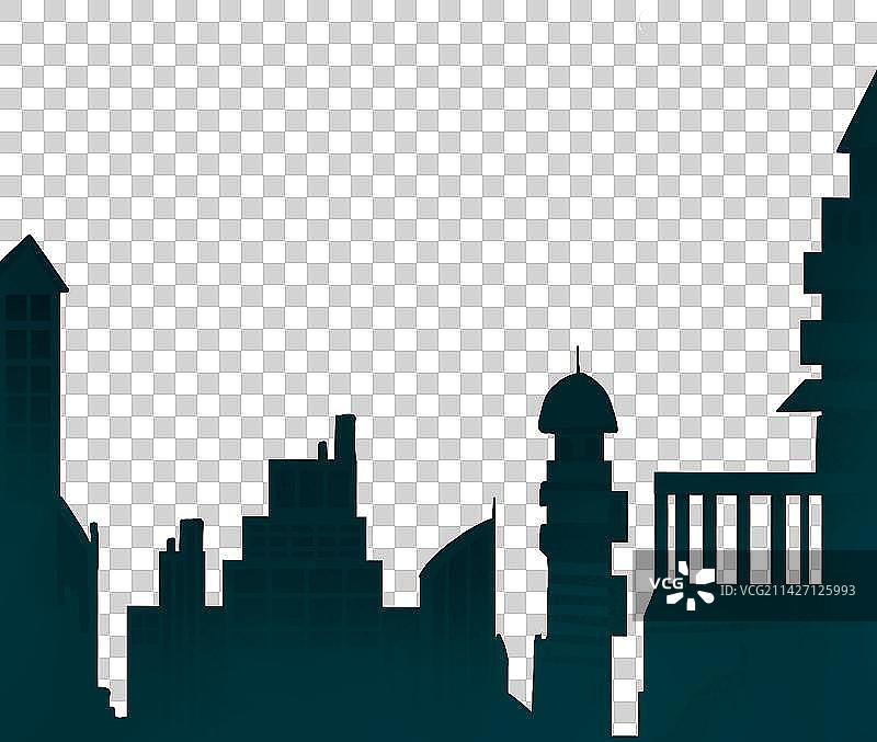 城市剪影图片素材