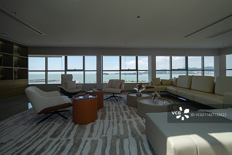 海景会客厅空间拍摄图片素材