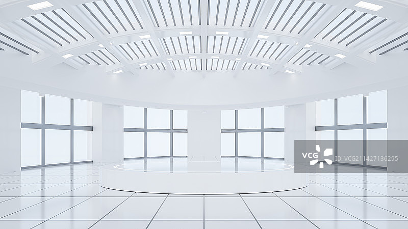 3D渲染现代简约室内人造科技背景图片素材