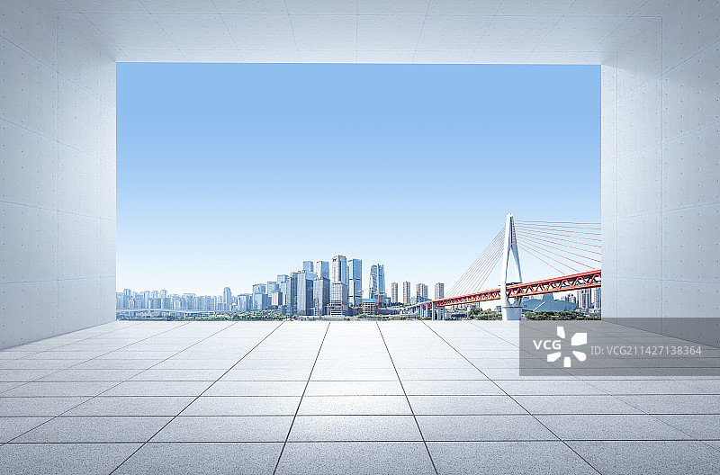 重庆城市建筑平台广场图片素材