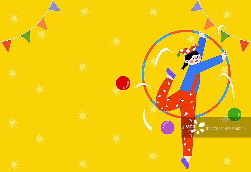 愚人节小丑表演搞怪恶作剧整人恶搞娱乐插画图片素材